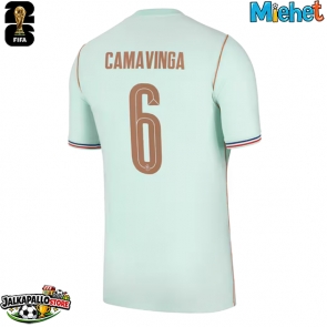 Ranska Eduardo Camavinga #6 Vieraspaita MM-kisat 2026 Lyhythihainen